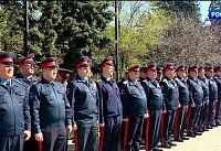 В парке Горького в Ростове провели строевой смотр донских казаков