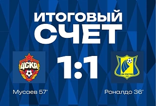 Футбольный "Ростов" и ЦСКА сыграли вничью