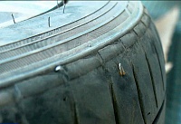 Осторожно, на дороге гвозди! Проезжая часть на улице Орской в Ростове оказалась усыпанной острыми предметами