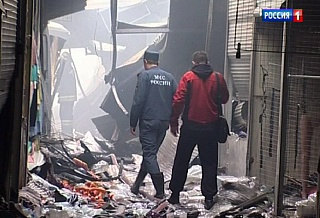 Ущерб от пожара на рынке "Восточный" в Ростове исчисляется десятками миллионов рублей